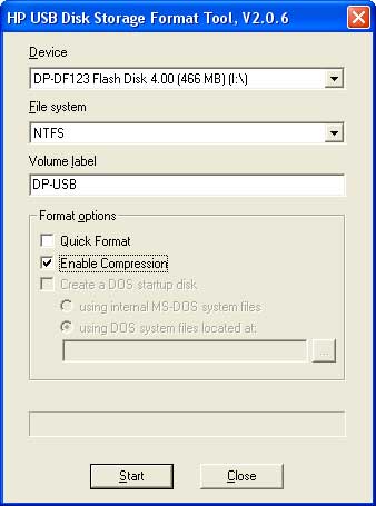 HP USB Disk Storage Format Tool